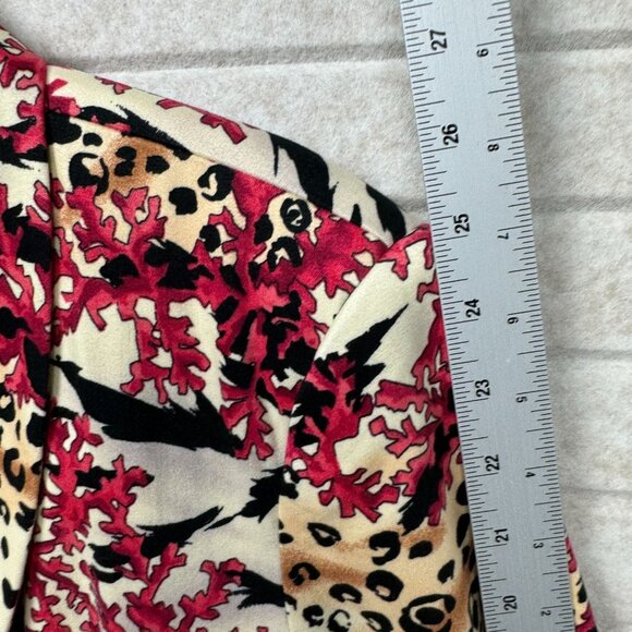 Bern & Mort Women’s 14 Coral Reef Animal Print Blazer Jacket Button Front - Picture 7 of 9